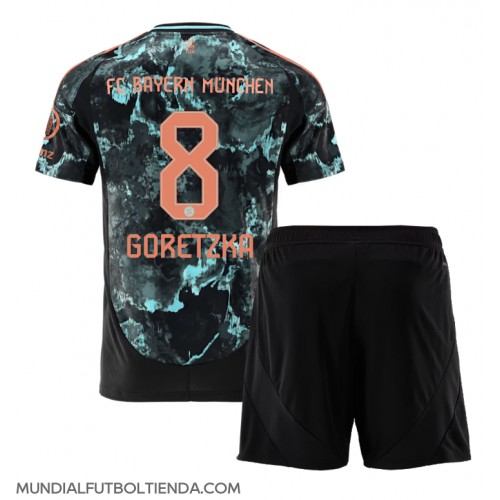 Camiseta Bayern Munich Leon Goretzka #8 Segunda Equipación Replica 2024-25 para niños mangas cortas (+ Pantalones cortos)